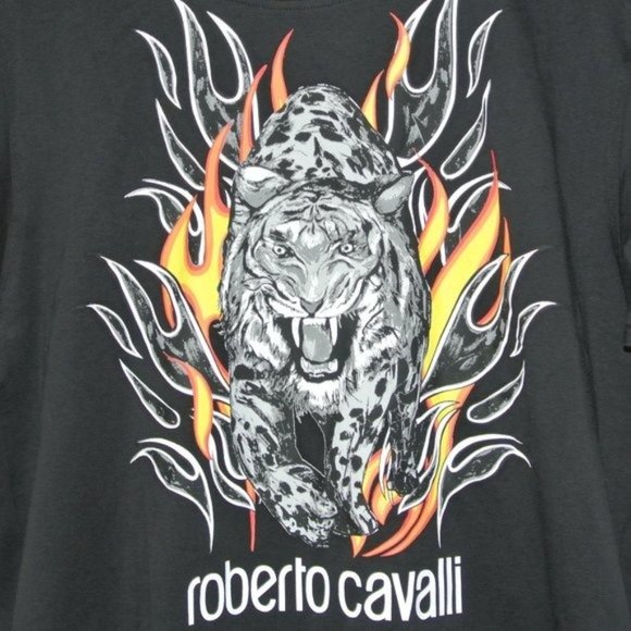 Roberto Cavalli Men's Graphic Tiger T Shirt XL NWT - Picture 1 of 10